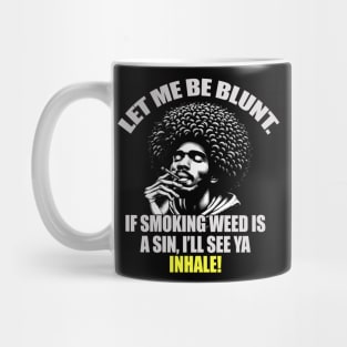 Smoking Weed Blunt African American Man Marijuana Mug